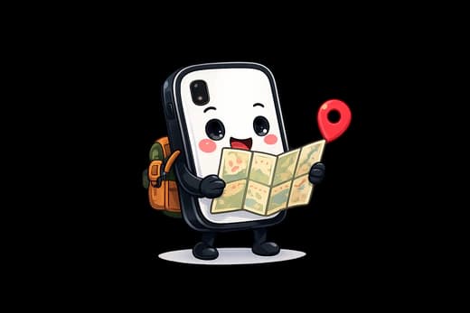 SimChao mascot reading a travel map